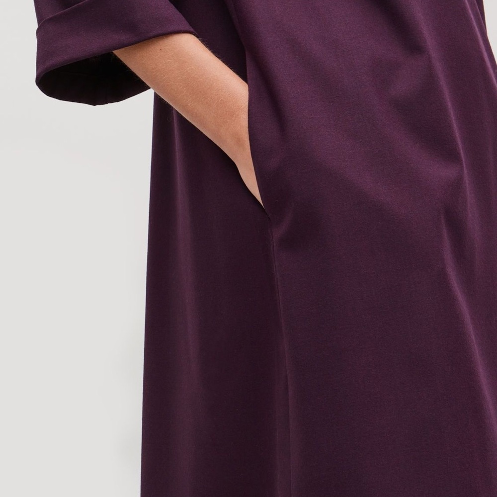 COS Dark Purple Wool Dress - size2